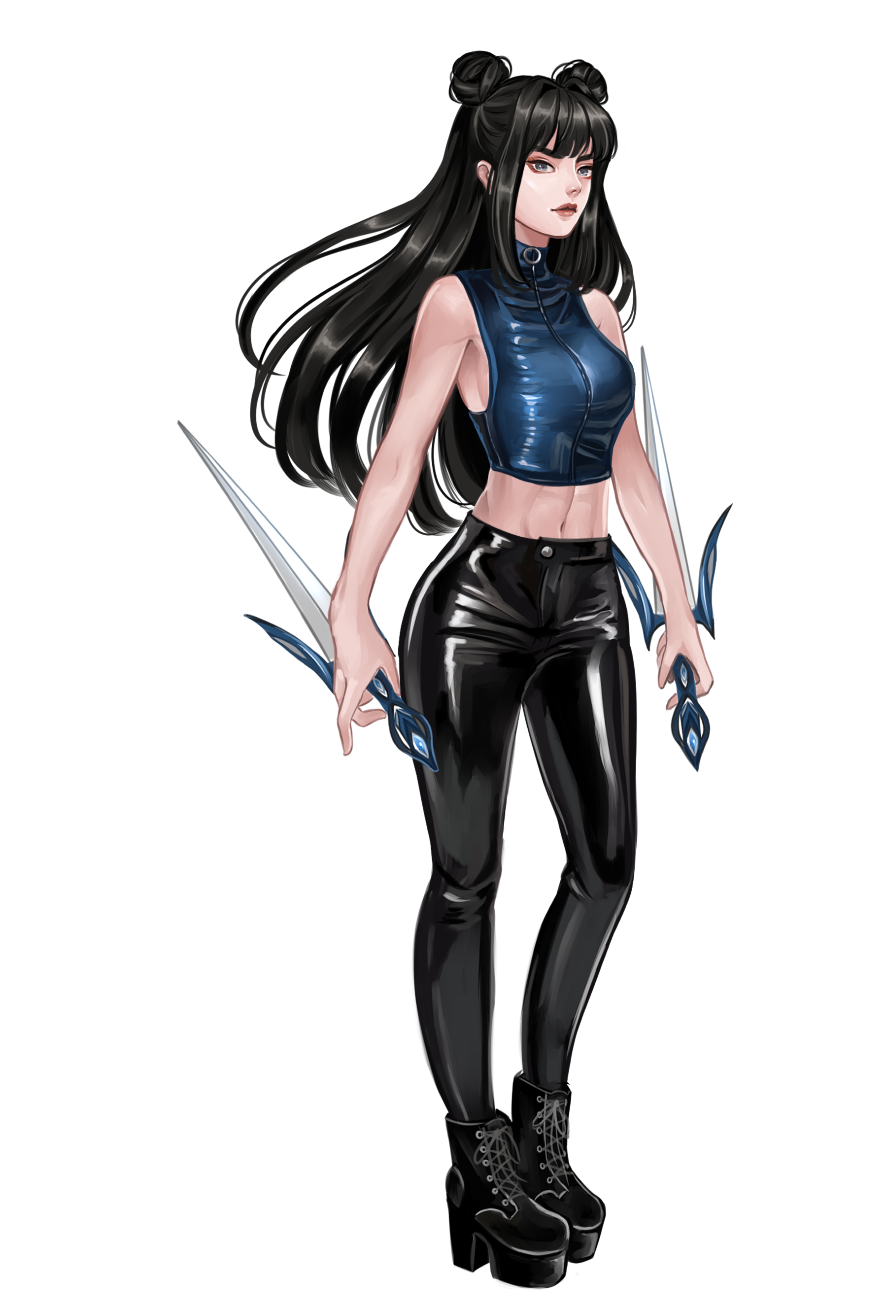 Umi with sai, artwork by Acylle Reston