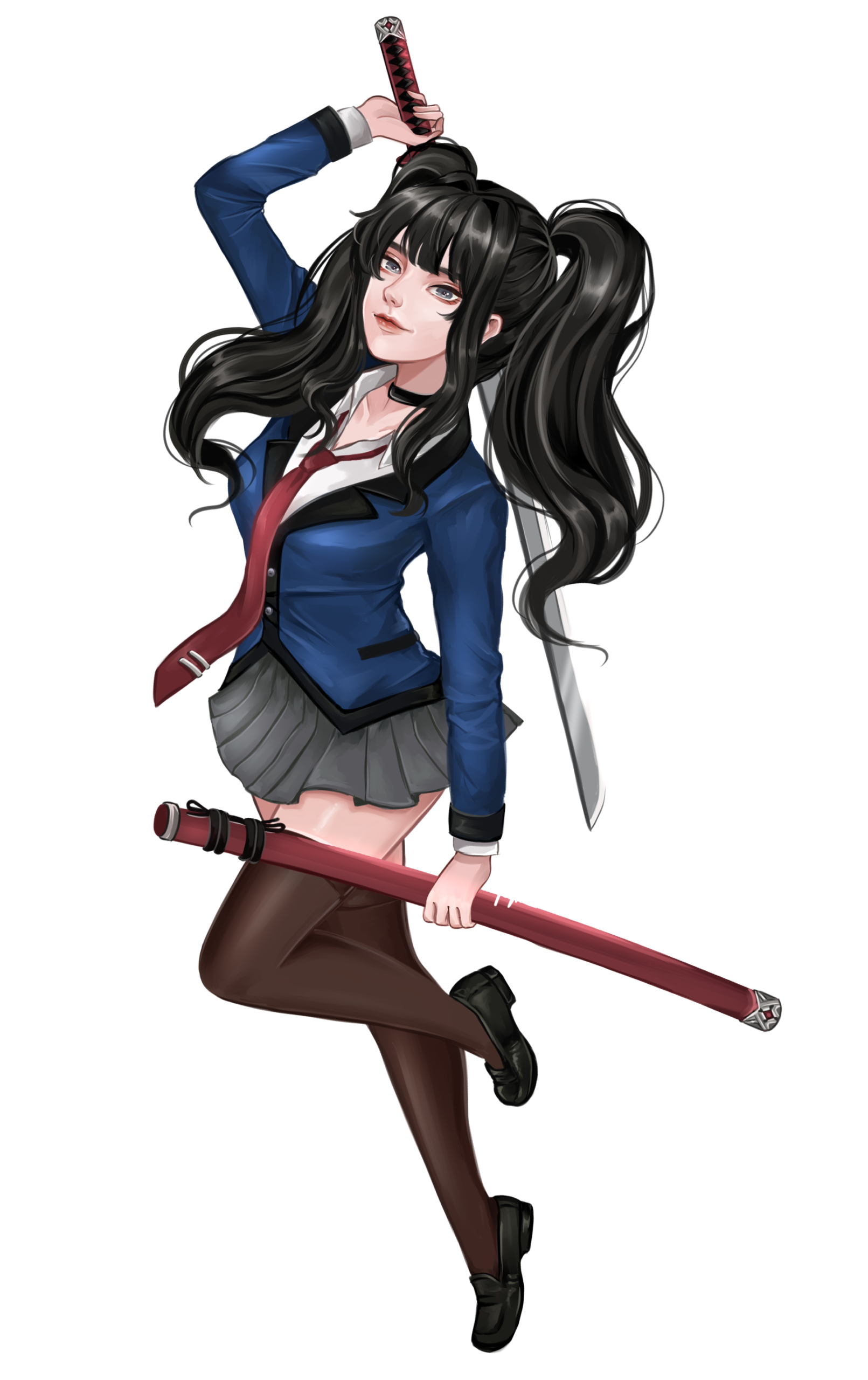 Umi in blue school uniform by Acylle Reston